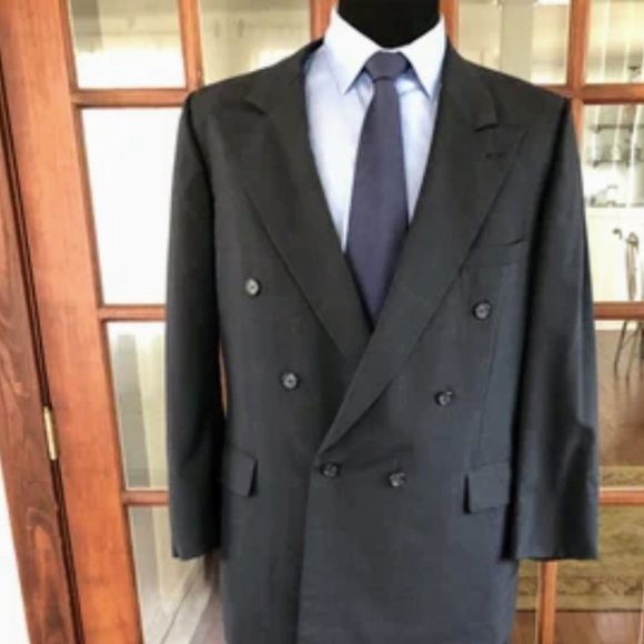 Men's Trieste 40R 3 Button Dark Green Blazer Sport Coat - Picture 4 of 4